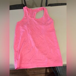 Hot pink lululemon vintage style tank top size 6